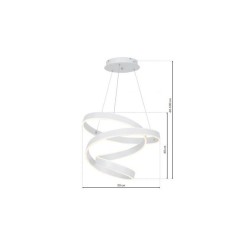 ANDROMEDA WHITE 100W LED pendant lamp