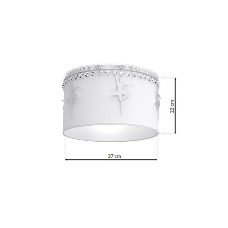 Ballerina Ceiling Lamp 1xE27 White