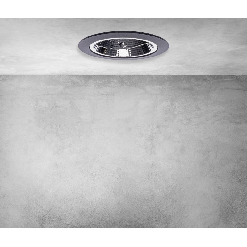 Redondo Black Recessed Fixture 1xAR111 GU10