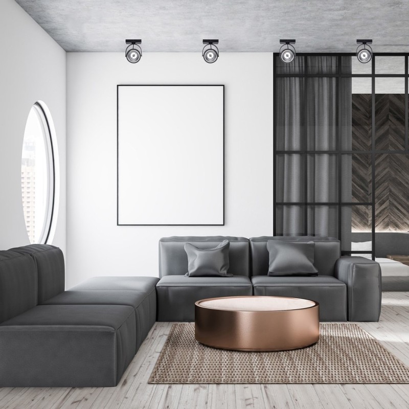 Lámpara de superficie Lugar Negra 1xAR111 GU10