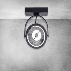 Lugar Black surface-mounted fixture 1xAR111 GU10
