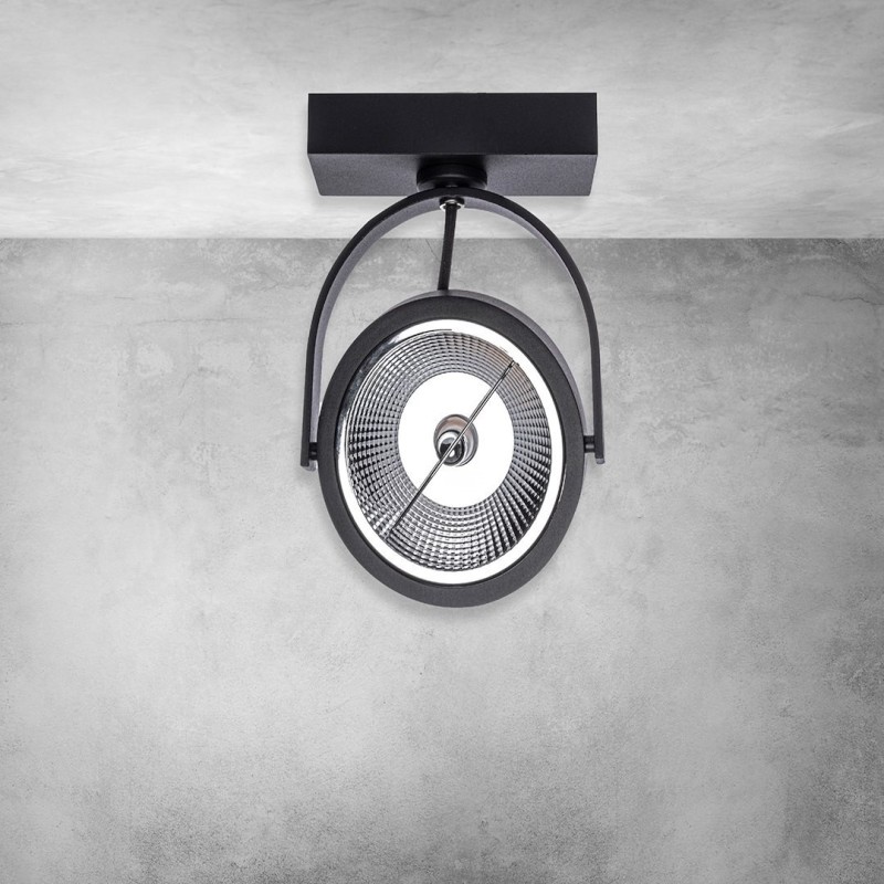 Lugar Black surface-mounted fixture 1xAR111 GU10