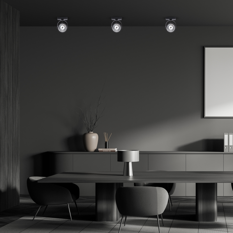 Lugar Black surface-mounted fixture 1xAR111 GU10