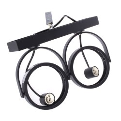 Surface-mounted fixture Lugar Black 2xAR111 GU10