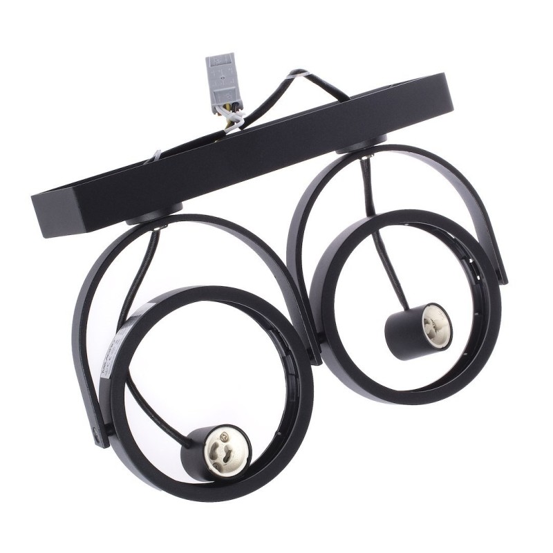 Surface-mounted fixture Lugar Black 2xAR111 GU10
