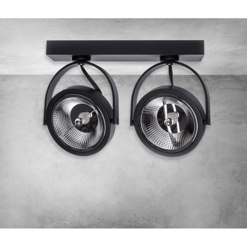 Luminaria de superficie Lugar Negro 2xAR111 GU10