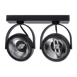 Surface-mounted fixture Lugar Black 2xAR111 GU10