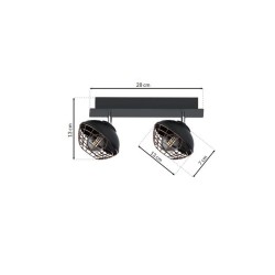 LOGAN Ceiling Lamp 2xE14