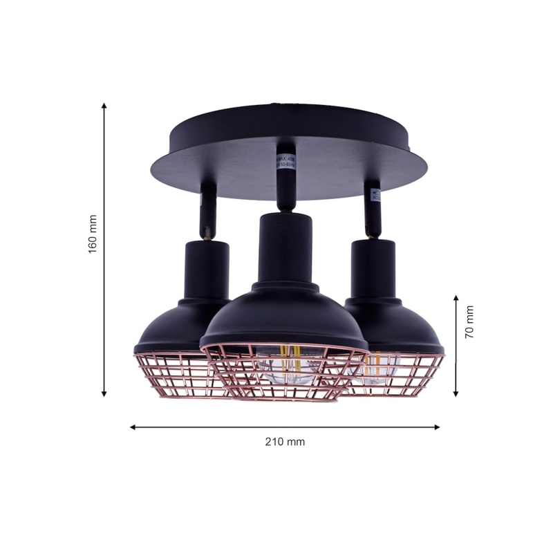 Lampa sufitowa LOGAN 3xE14