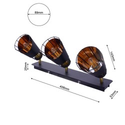 Ceiling lamp RICK 3xE14