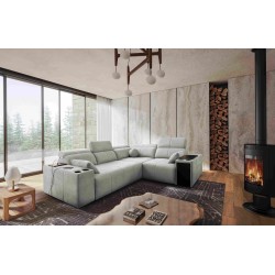 Milano II corner sofa with sleeping function – Woven Fabric, Verita 80 Verita 09