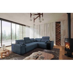 Milano II Corner Sofa with Sleeping Function – Woven Fabric, Verita 76 Verita 09