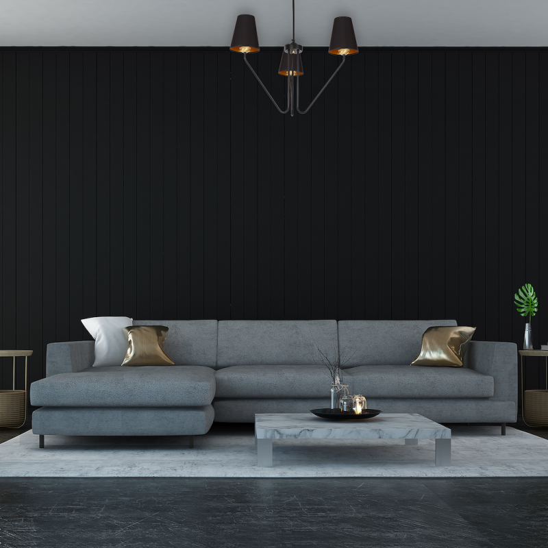 VICTORIA BLACK Chandelier 3xE27