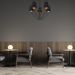 Chandelier VICTORIA BLACK 5xE27