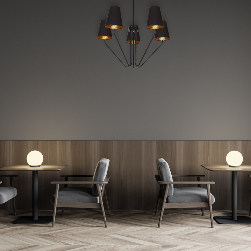 Chandelier VICTORIA BLACK 5xE27