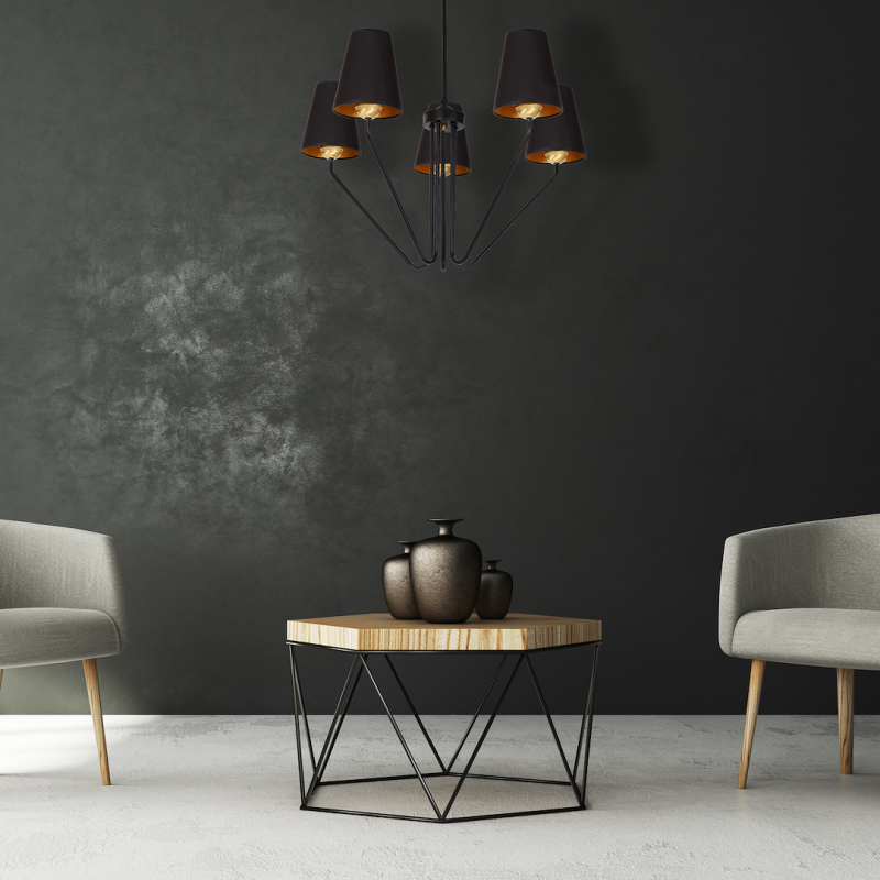 Chandelier VICTORIA BLACK 5xE27