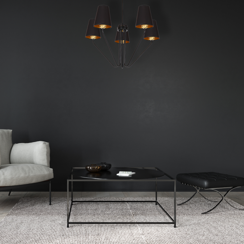 Kronleuchter VICTORIA BLACK 5xE27
