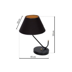 Tischlampe VICTORIA BLACK 1xE27