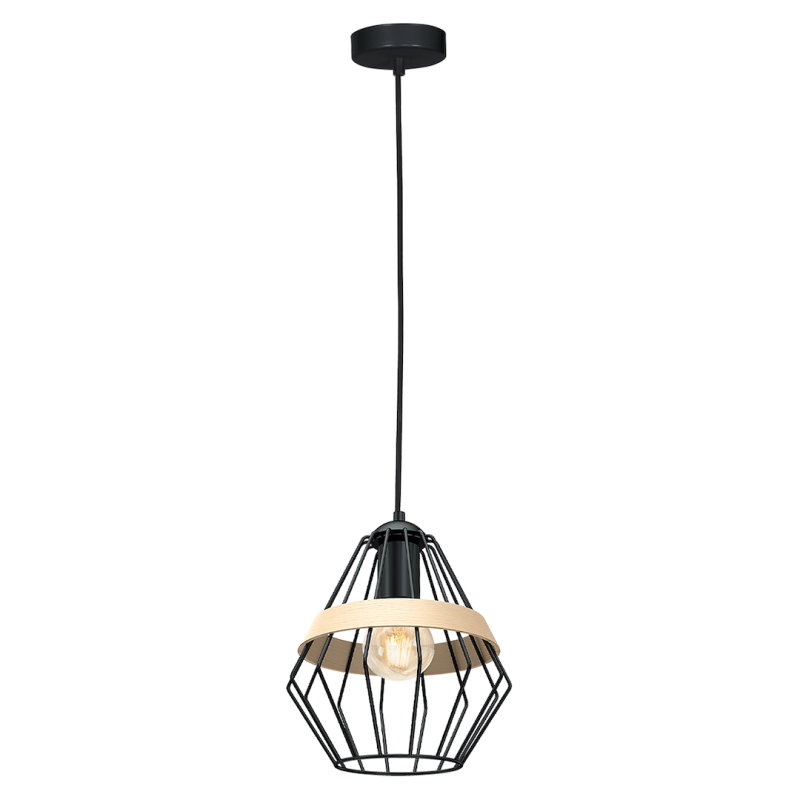CLIFF BLACK Hanging Lamp 1xE27