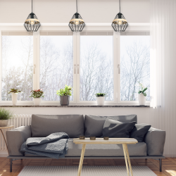 CLIFF BLACK Hanging Lamp 1xE27