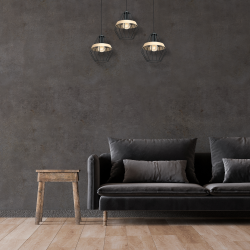CLIFF BLACK Pendant Lamp 3xE27