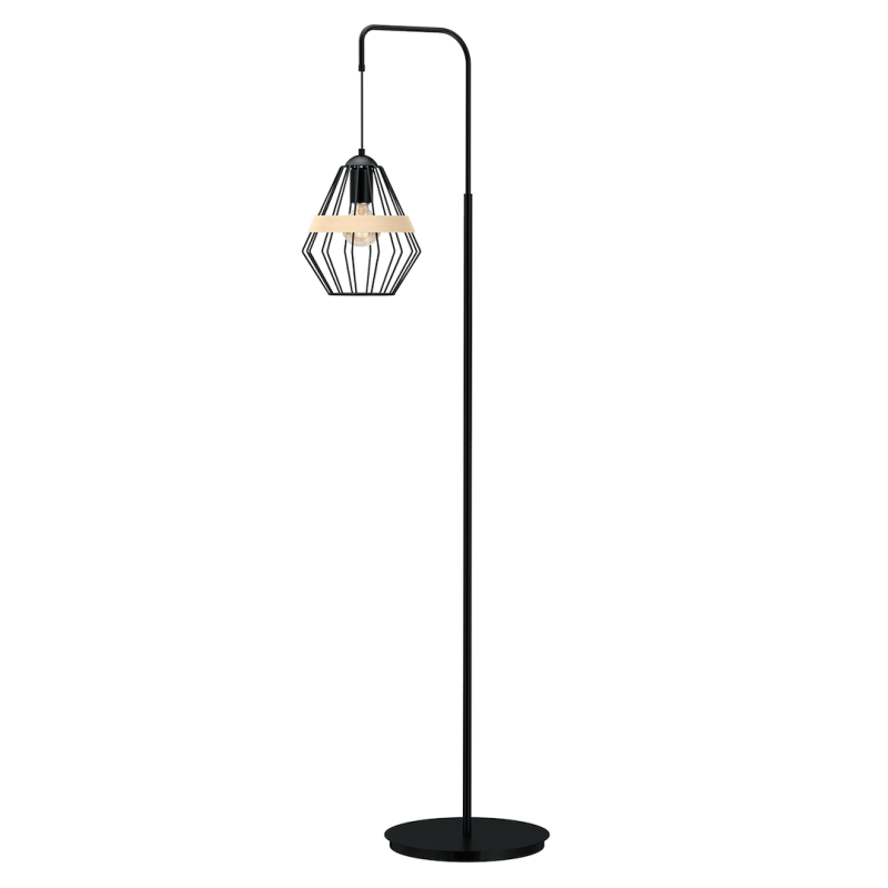 Lámpara de pie CLIFF BLACK 1xE27