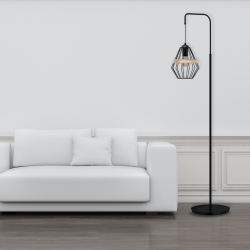 Lampa stojąca CLIFF BLACK 1xE27