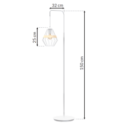 Cliff Floor Lamp 1xE27 White
