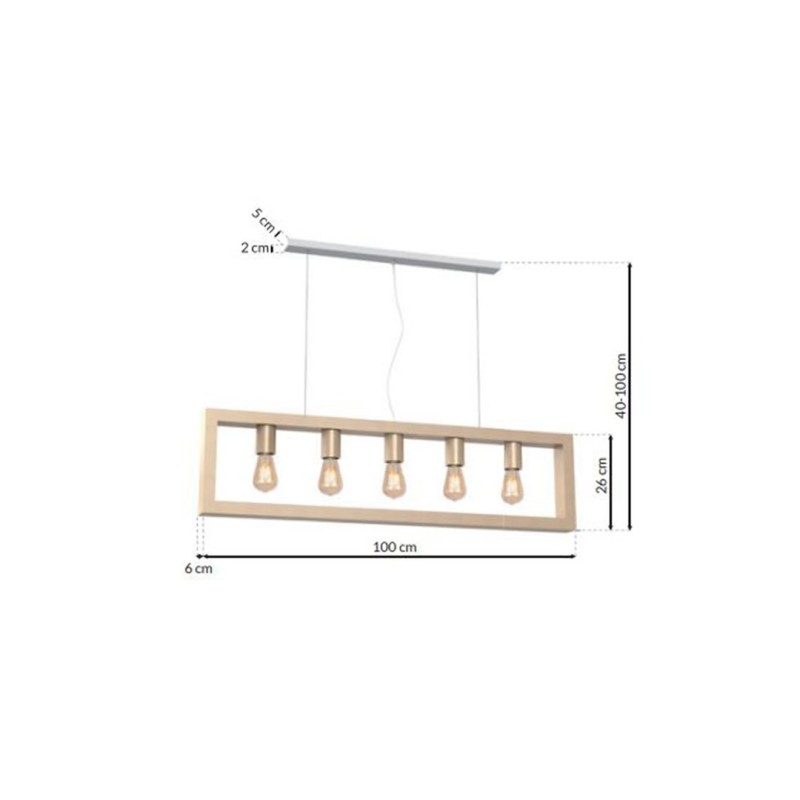 Підвісна лампа MACK 5xE27