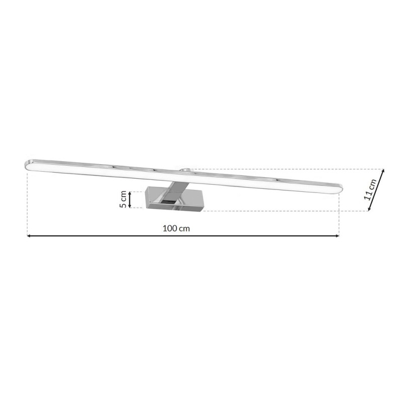 Wandleuchte SPLASH CHROME 100cm 21W LED