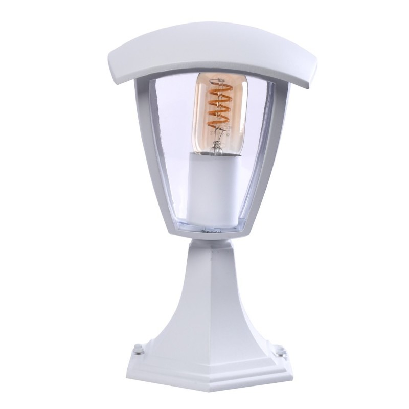 Fox 1xE27 Small White Standing Garden Lamp