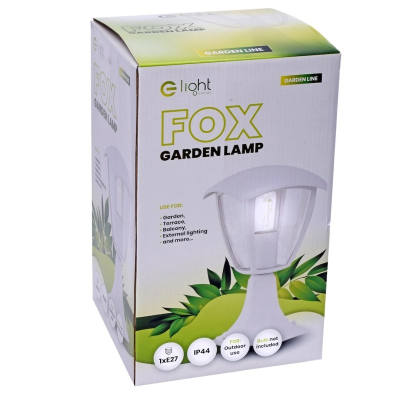 Stehlampe für den Garten Fox 1xE27 Klein Weiß