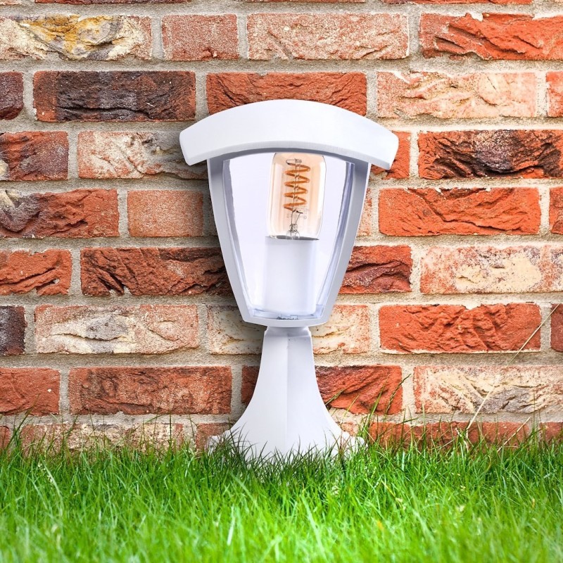 Fox 1xE27 Small White Standing Garden Lamp