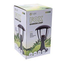 FOX BLACK Standing Garden Lamp Small 1xE27