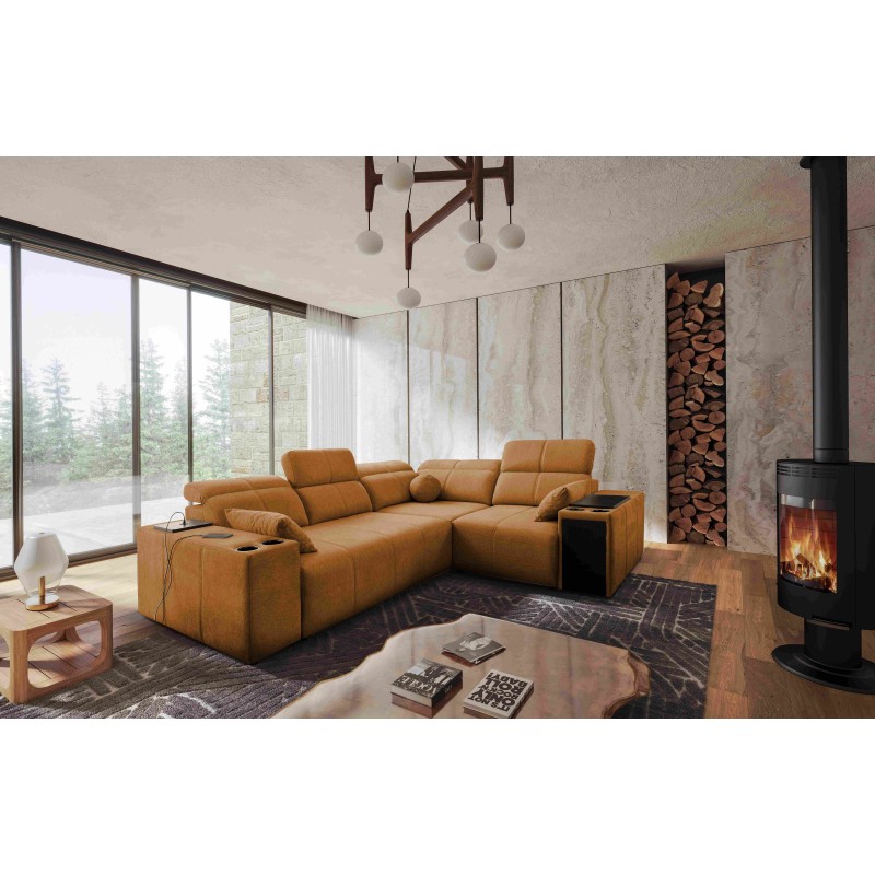 Кутовий диван Milano II з функцією сну – Плетінка, Verita 54 Verita 09