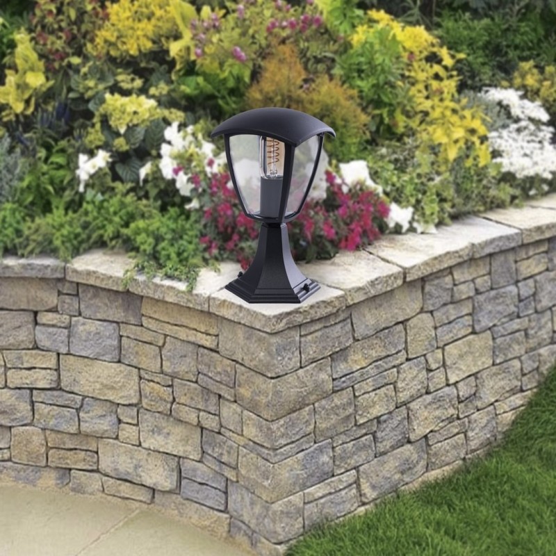 FOX BLACK Standing Garden Lamp Small 1xE27