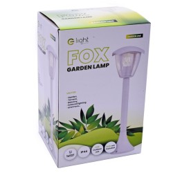 Lampa ogrodowa stojąca Fox 1xE27 Duża Biały