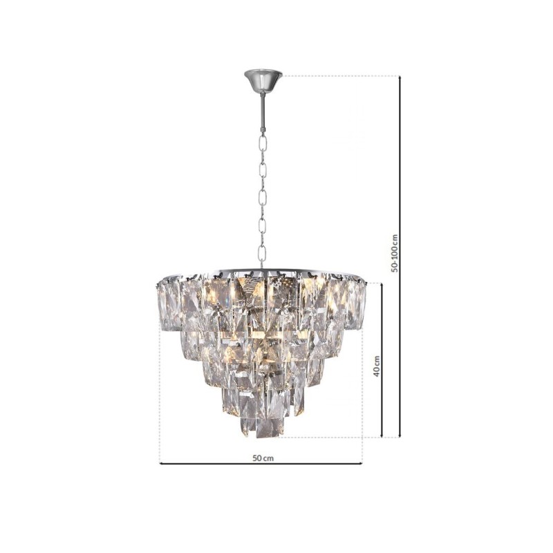 Candelabro CHELSEA CROMO 6xE14