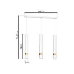 Lampa wisząca Joker 3xGU10 Biały/Złoty