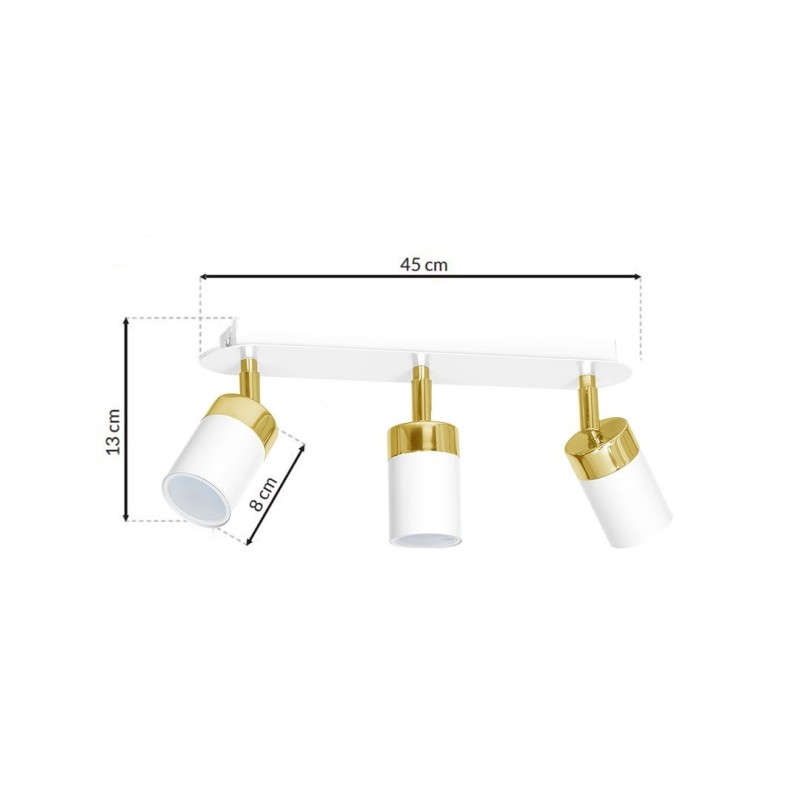 Ceiling lamp Joker 3xGU10 White/Gold