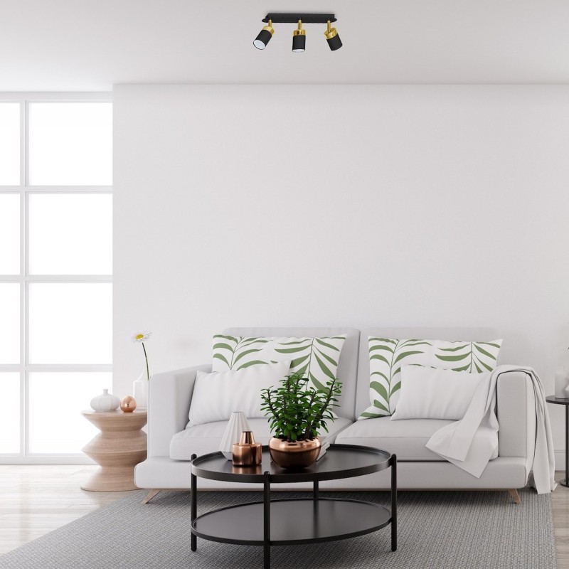 Стельова лампа JOKER BLACK/GOLD 3xGU10