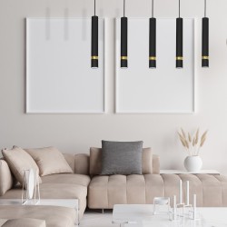 JOKER BLACK/GOLD Hanging Lamp 5xGU10