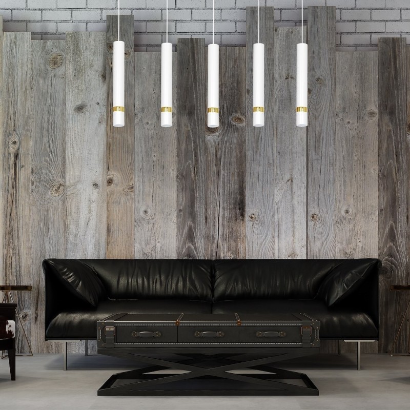 Lampa wisząca Joker 5xGU10 Biały/Złoty