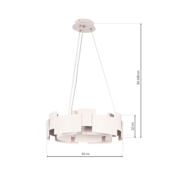 Lámpara colgante TORINO WHITE 24W LED
