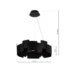 TORINO BLACK 24W LED pendant lamp