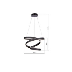 Lámpara colgante ANDROMEDA BLACK 100W LED