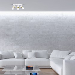 Lámpara de techo Vidar 3xGU10 Blanco/Oro