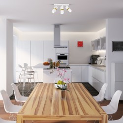 Lampa sufitowa Vidar 3xGU10 Biały/Złoty