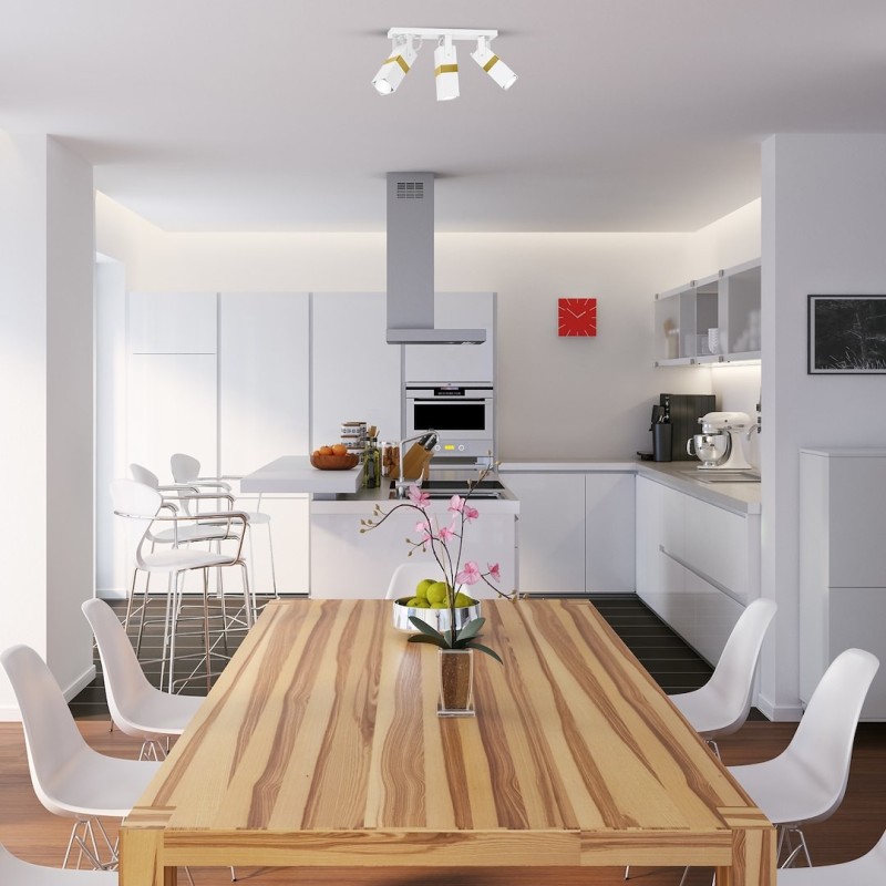 Vidar Ceiling Lamp 3xGU10 White/Gold