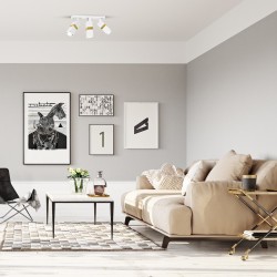 Lámpara de techo Vidar 3xGU10 Blanco/Oro